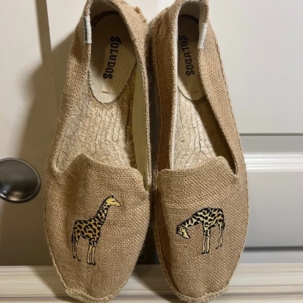 SOLUDOS Giraffe Espadrille Flat, Women's Size‎ 8.5